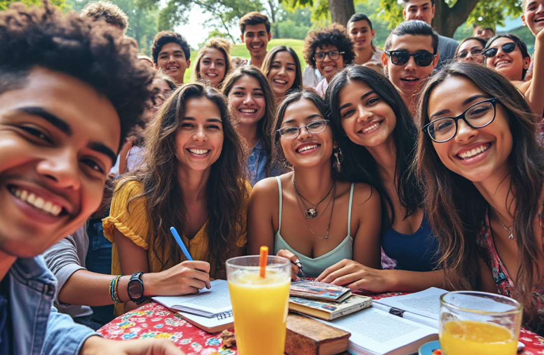 Jóvenes profesionales celebrando el éxito en sus carreras globales