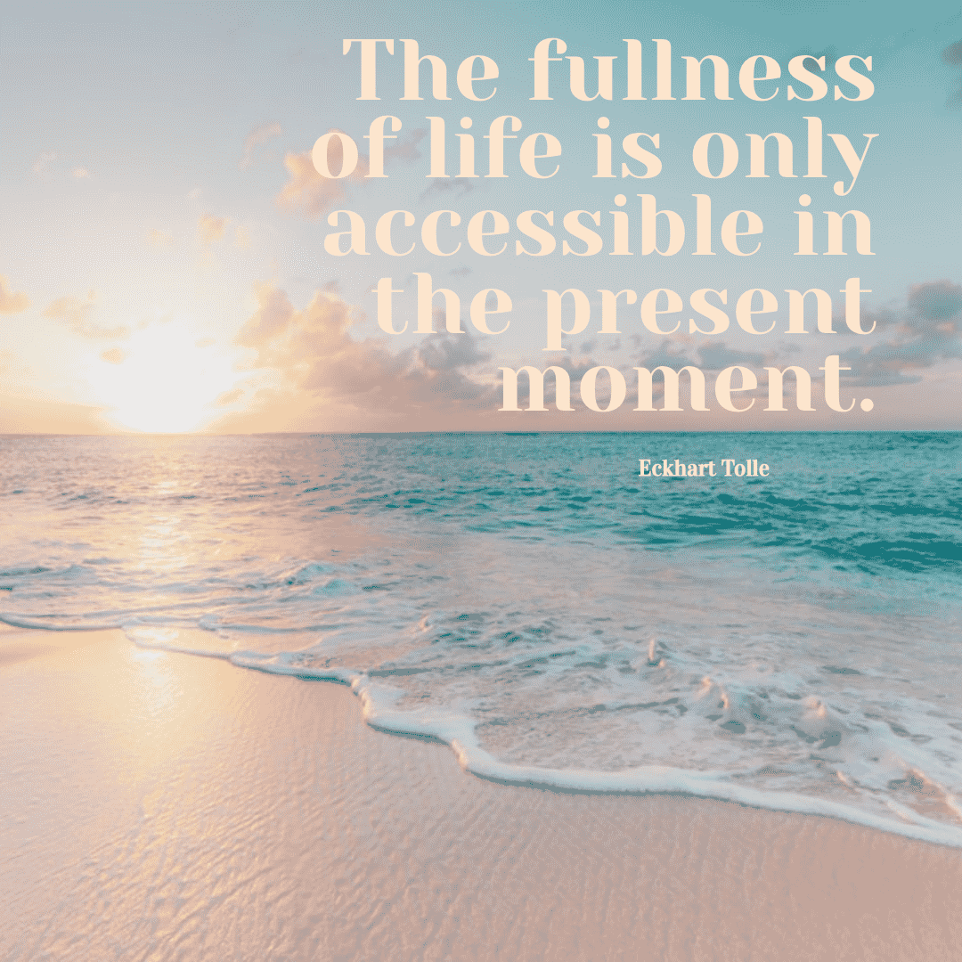 The fullness of life is only accessible in the present moment. - Eckhart Tolle