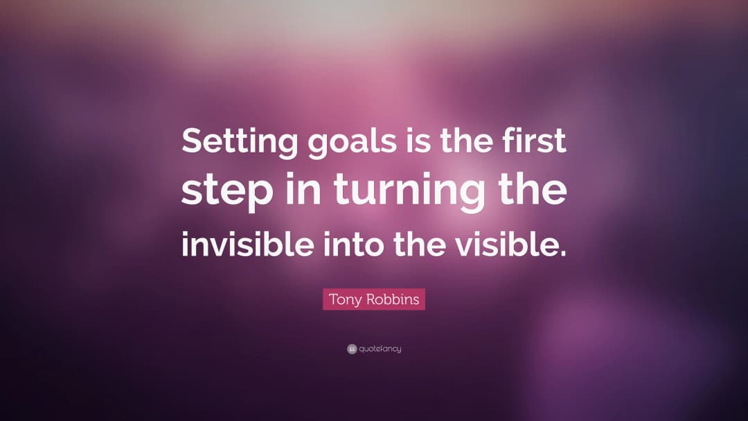 Setting goals is the first step in turning the invisible into the visible.