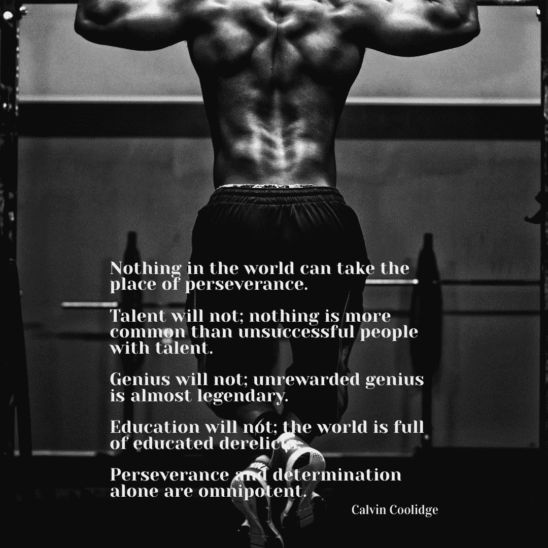 Nothing in the world can take the place of perseverance. Talent will not; nothing is more common than unsuccessful people with talent. Genius will not; unrewarded genius is almost legendary. Education will not; the world is full of educated derelicts. Perseverance and determination alone are omnipotent. - Calvin Coolridge