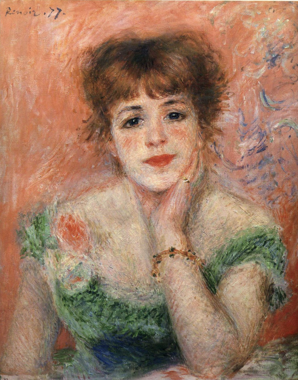An impressionist portrait of Jean Samary by Pierre-Auguste Renoir